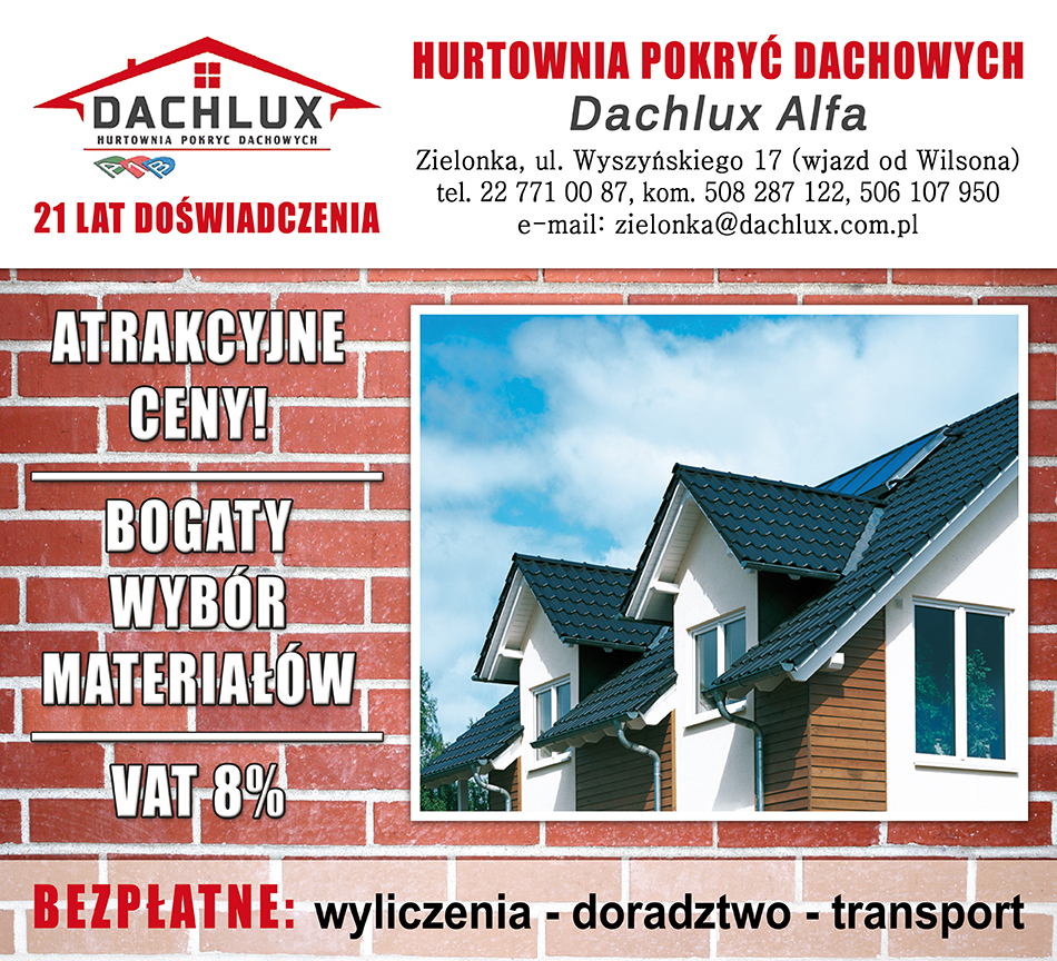 Dachlux Alfa Jedynak Mariola - dachówka ZIELONKA dachówka ZIELONKA